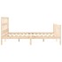 Estructura de cama con cabecero madera maciza 160x200