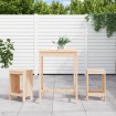 Set de mesa y taburetes altos 3 piezas madera maciza de pino