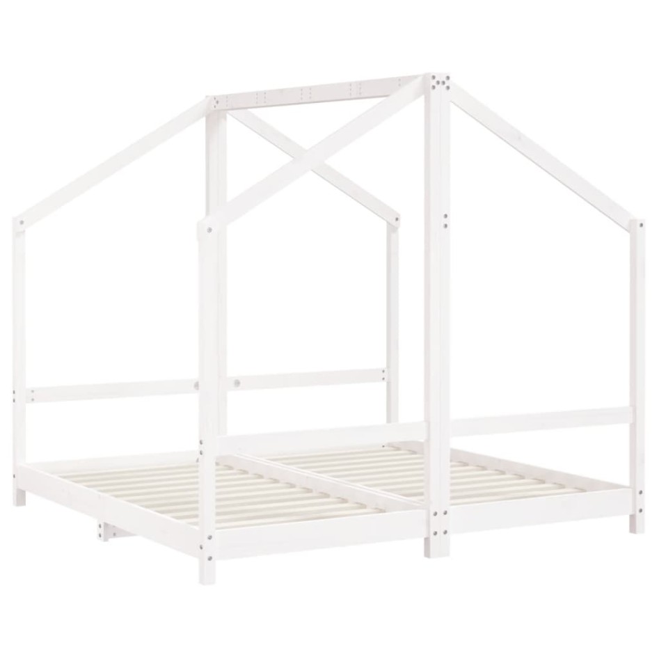 Estructura de cama de niños madera de pino blanco 2x(80x160)