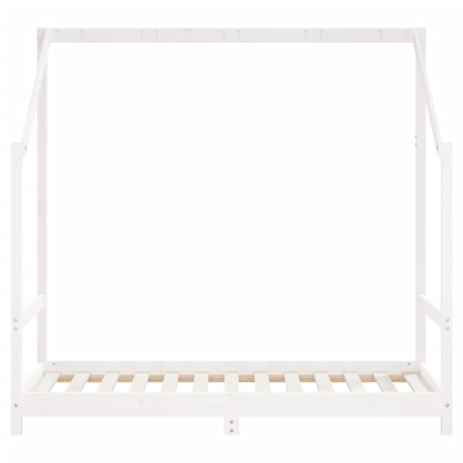 Estructura de cama de niños madera de pino blanco 2x(80x160)