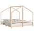 Estructura de cama de niños madera maciza de pino 2x(90x200)