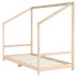 Estructura de cama de niños madera maciza de pino 2x(90x200)