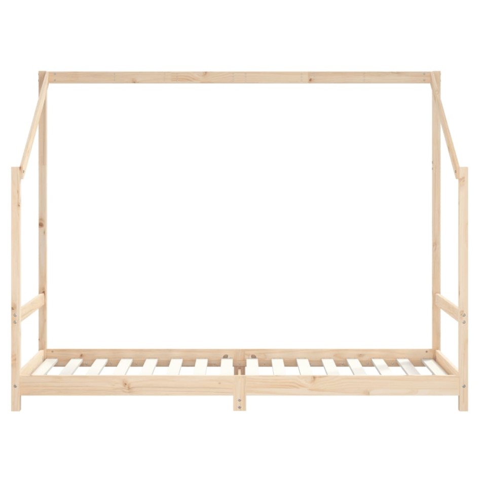 Estructura de cama de niños madera maciza de pino 2x(90x200)