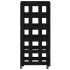 Leñero con ruedas madera maciza de pino negro 40x49x110