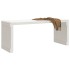 Banco de jardín extensible madera pino blanco 212,5x40,5x45