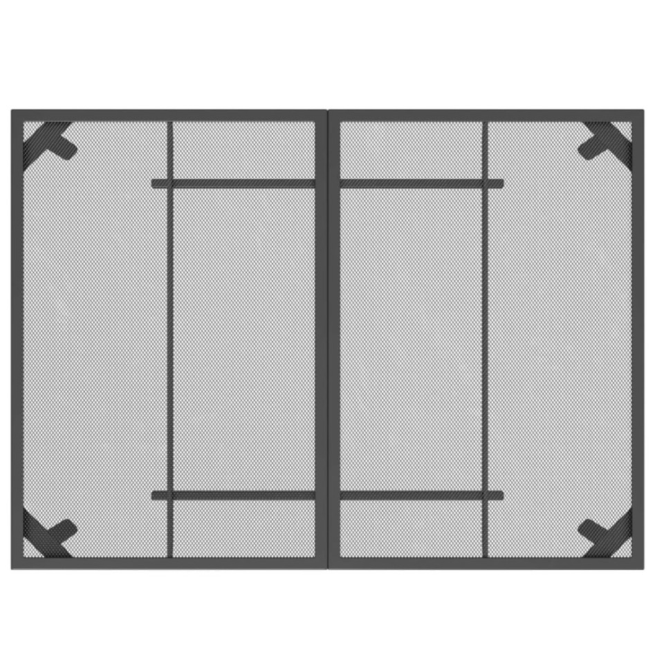 Juego de comedor de jardín 5 pzas malla metálica gris