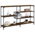Mesa consola madera de ingeniería roble ahumado 160x32x95