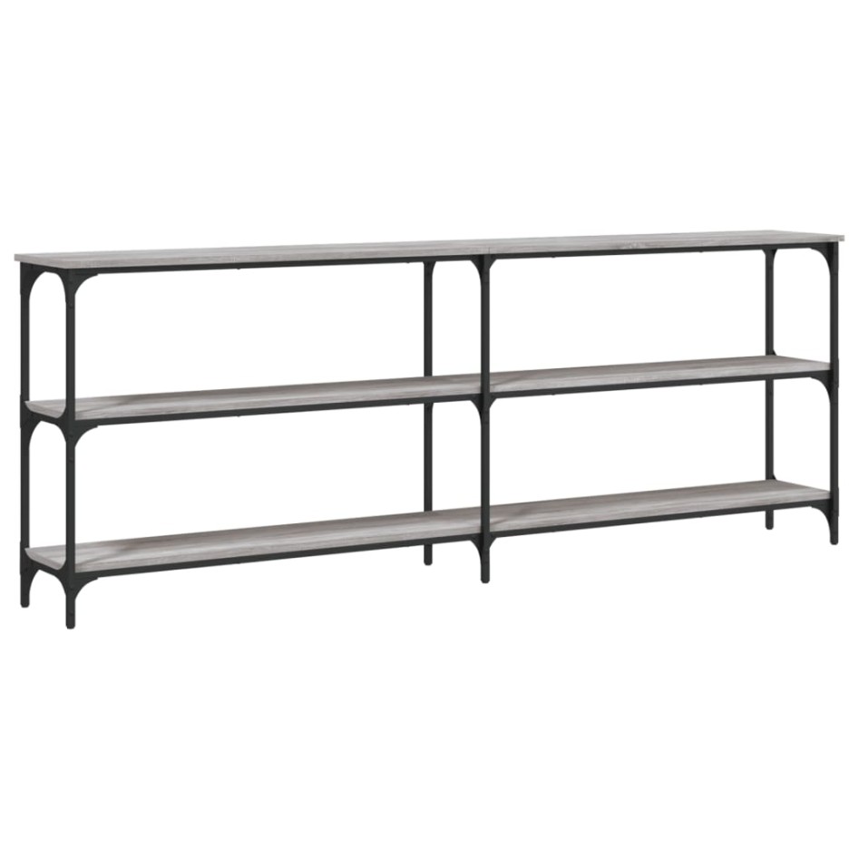 Mesa consola madera de ingeniería gris Sonoma 200x29x75