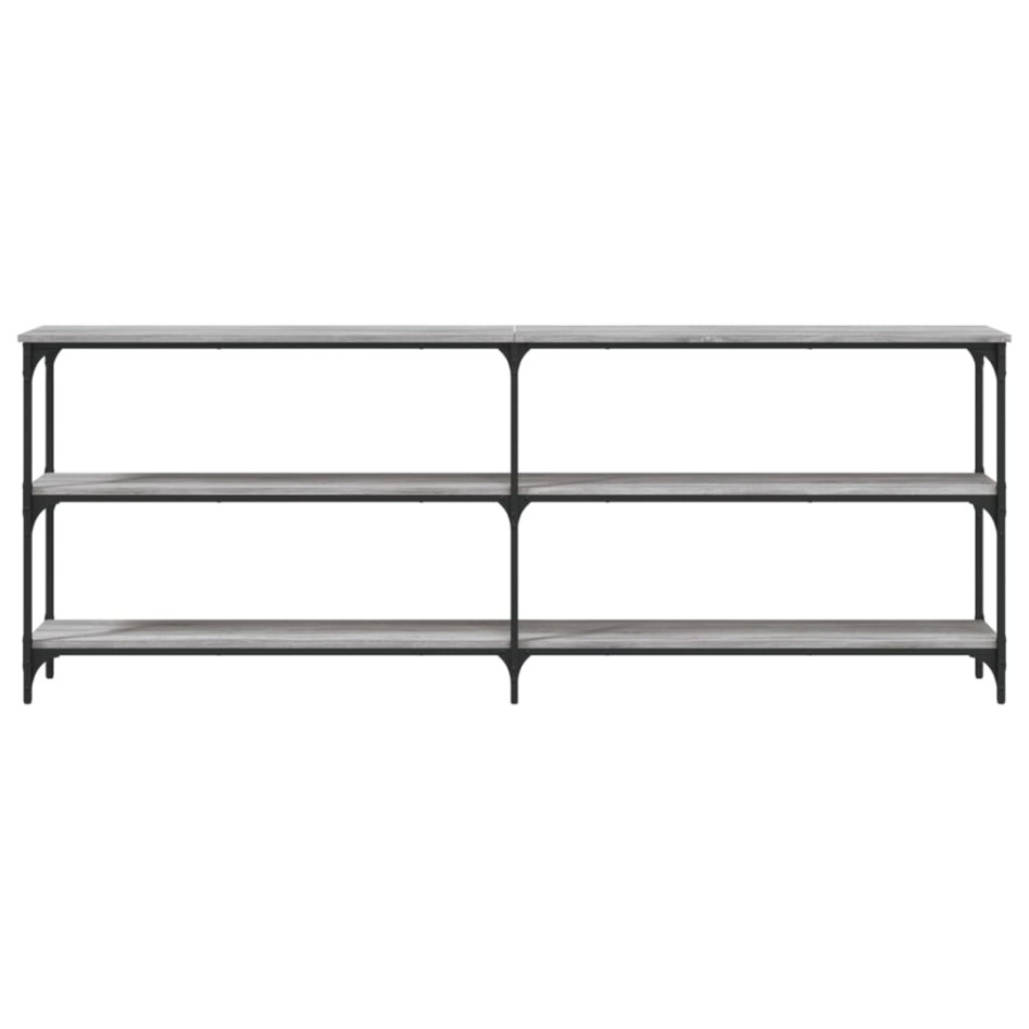 Mesa consola madera de ingeniería gris Sonoma 200x29x75