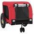 Remolque de bicicleta mascotas hierro tela Oxford rojo