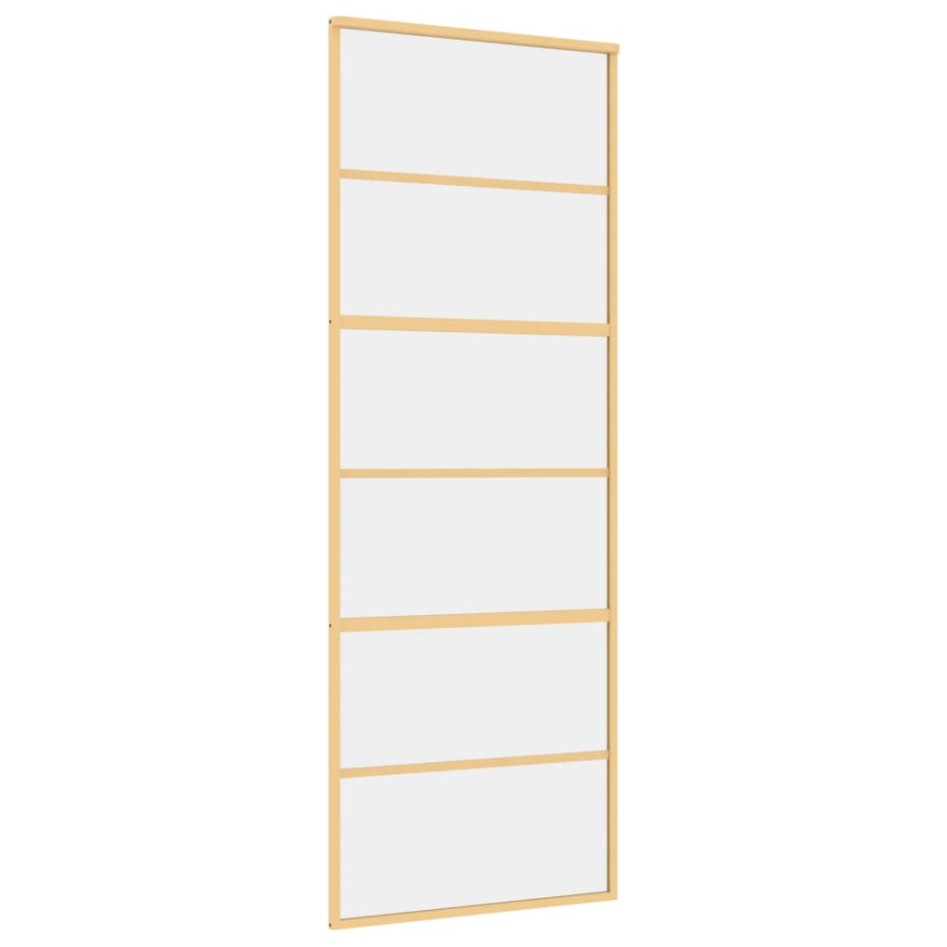 Puerta corredera dorada de vidrio ESG transparente y
