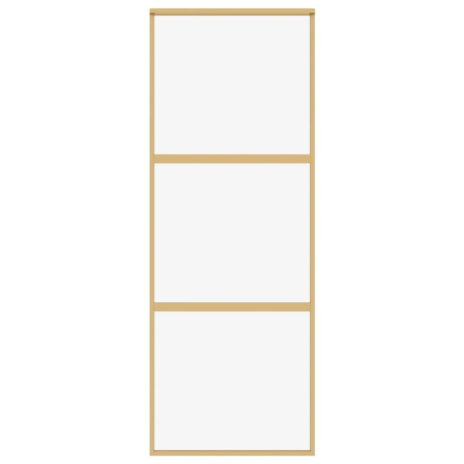 Puerta corredera dorada de vidrio ESG transparente y