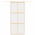 Puerta corredera dorada de vidrio ESG transparente y