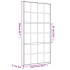 Puerta corredera dorada de vidrio ESG transparente y