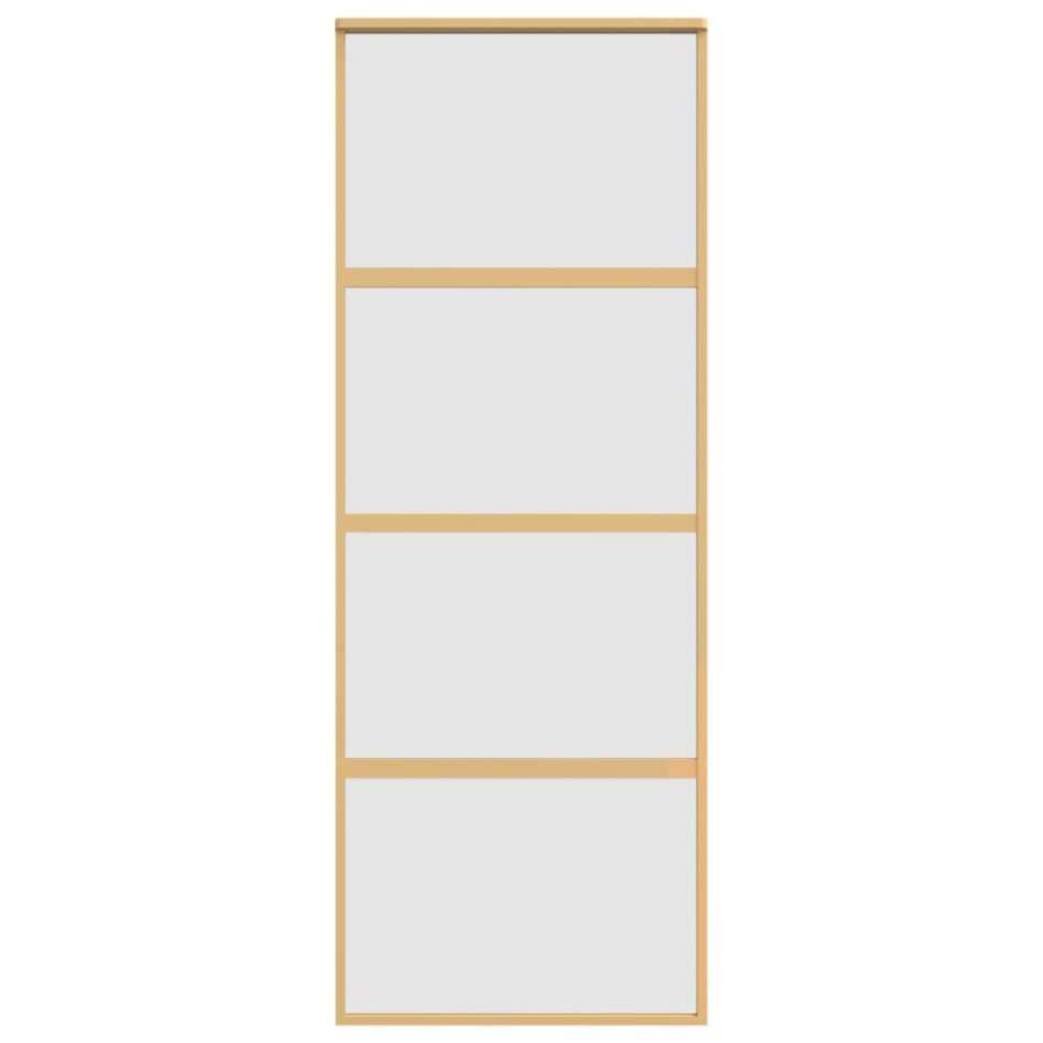 Puerta corredera dorada vidrio ESG esmerilado aluminio