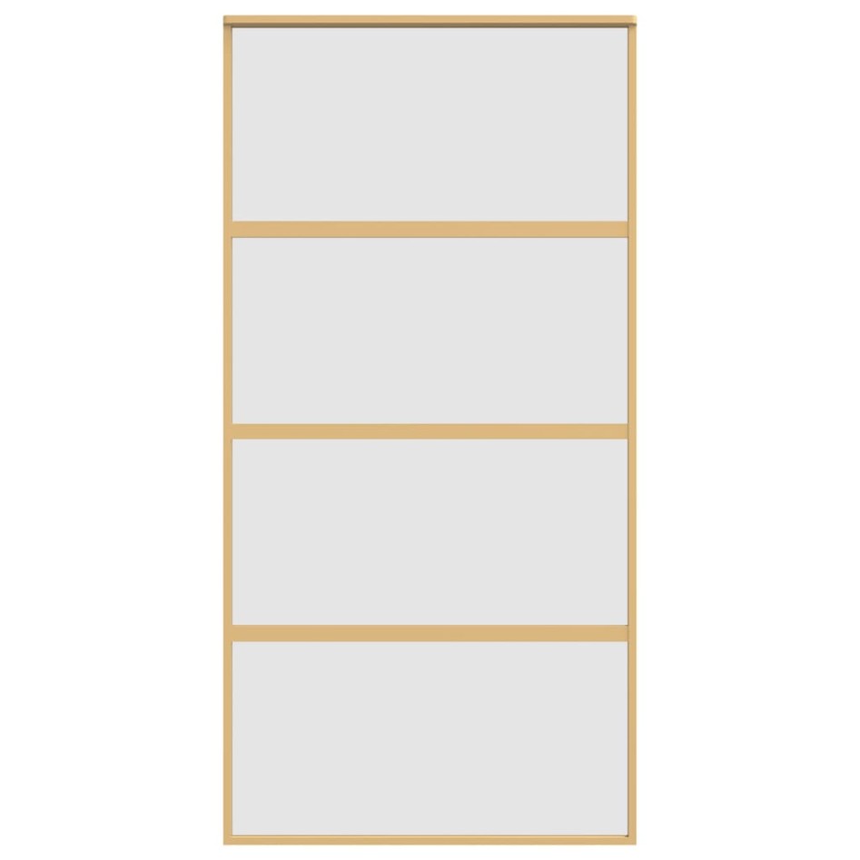 Puerta corredera dorada de vidrio ESG esmerilado y