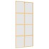 Puerta corredera dorada vidrio ESG esmerilado aluminio