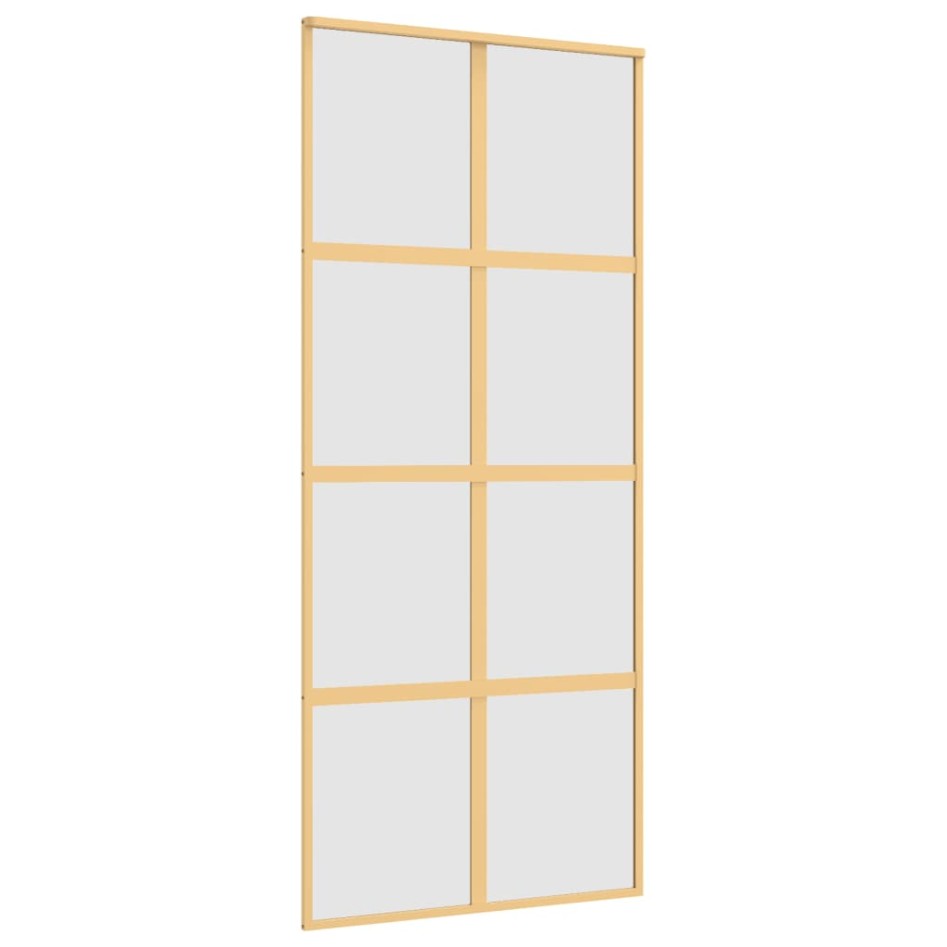 Puerta corredera dorada vidrio ESG esmerilado aluminio