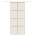 Puerta corredera dorada vidrio ESG esmerilado aluminio