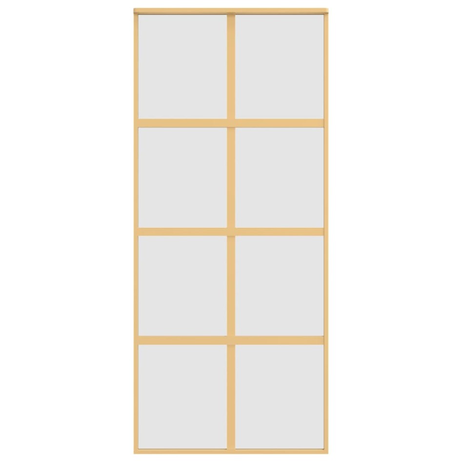 Puerta corredera dorada vidrio ESG esmerilado aluminio