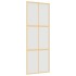 Puerta corredera dorada vidrio ESG esmerilado aluminio