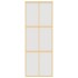 Puerta corredera dorada vidrio ESG esmerilado aluminio