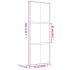 Puerta corredera dorada vidrio ESG esmerilado aluminio