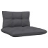 Juego muebles jardín 3 pzas cojines blanco madera pino