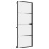 Puerta interior delgada negra vidrio y aluminio 76x201,5