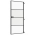 Puerta interior delgada negra vidrio y aluminio 93x201,5
