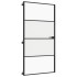 Puerta interior delgada negra vidrio y aluminio 102,5x201,5