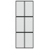Puerta corredera vidrio templado y aluminio negra 76x205