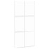 Puerta corredera vidrio templado y aluminio blanca 102,5x205