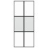 Puerta corredera vidrio templado y aluminio negra 90x205