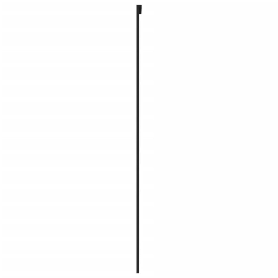 Puerta corredera vidrio templado y aluminio negra 90x205