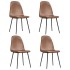 Sillas de comedor 4 uds cuero sintético marrón 45x53,5x83