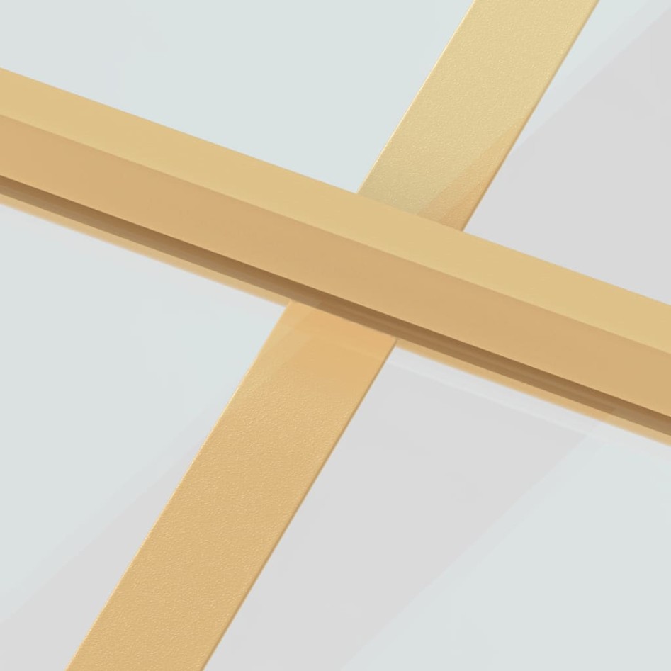 Puerta interior dorada vidrio templado aluminio 102,5x201,5