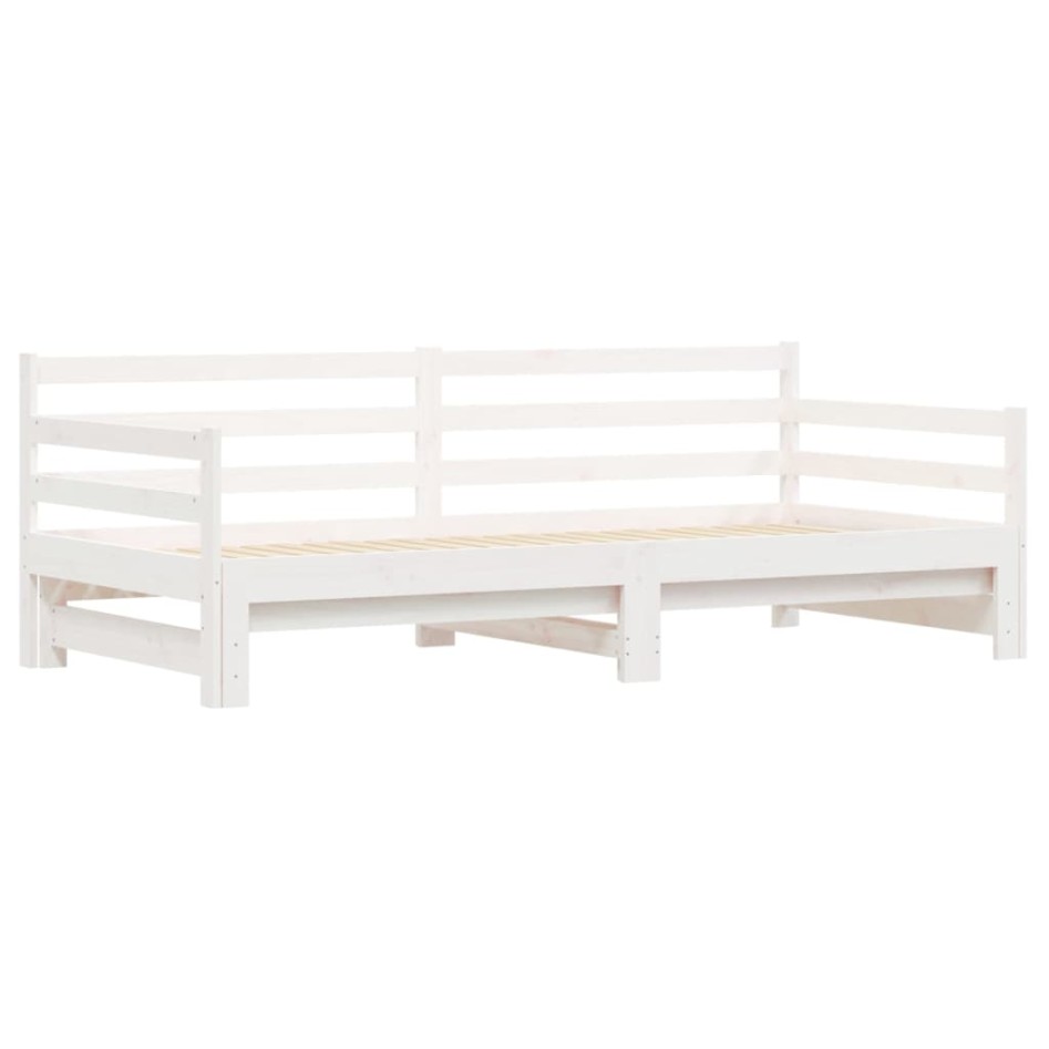 Sofá cama nido madera maciza de pino blanco 90x190