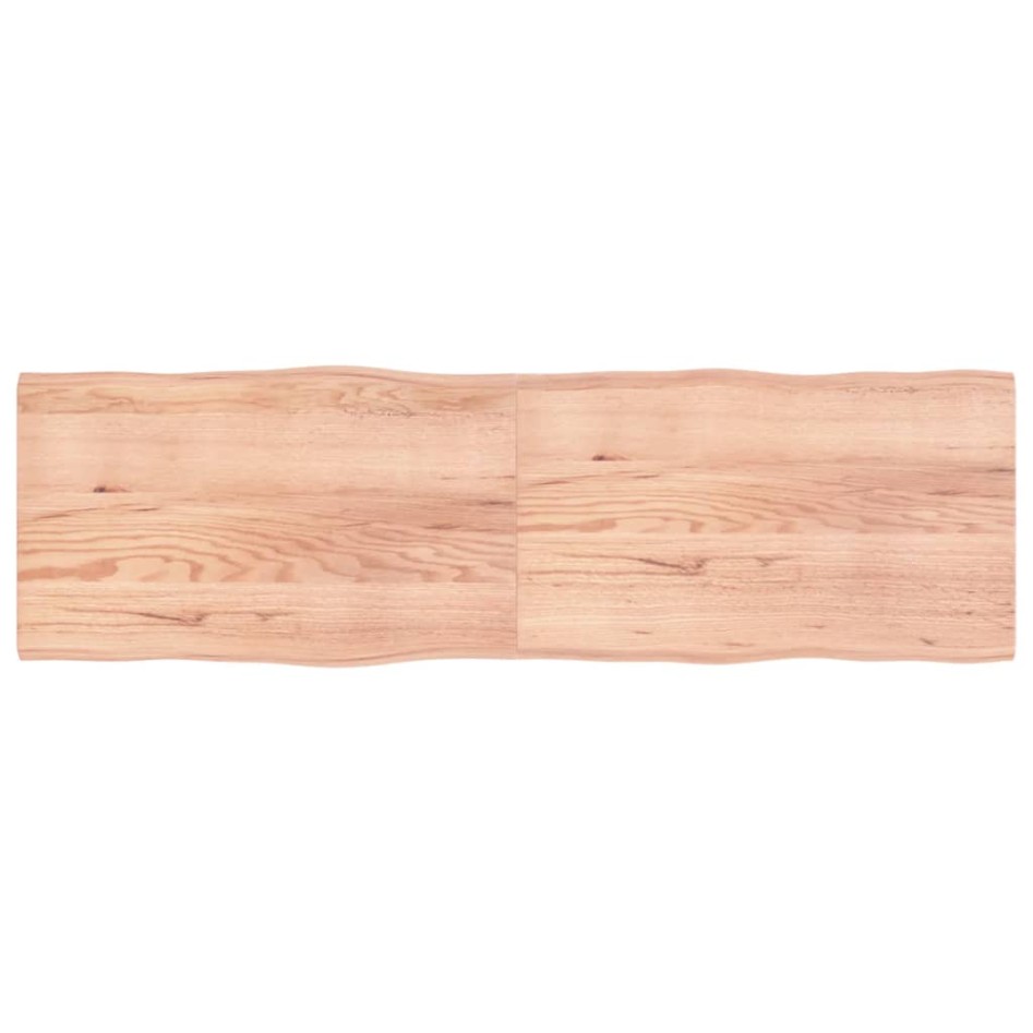 Tablero mesa madera tratada borde natural marrón
