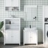 Juego de muebles de baño BERG 3 pzas madera maciza pino
