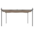 Pérgola con cubierta retráctil gris taupe 395x292x230