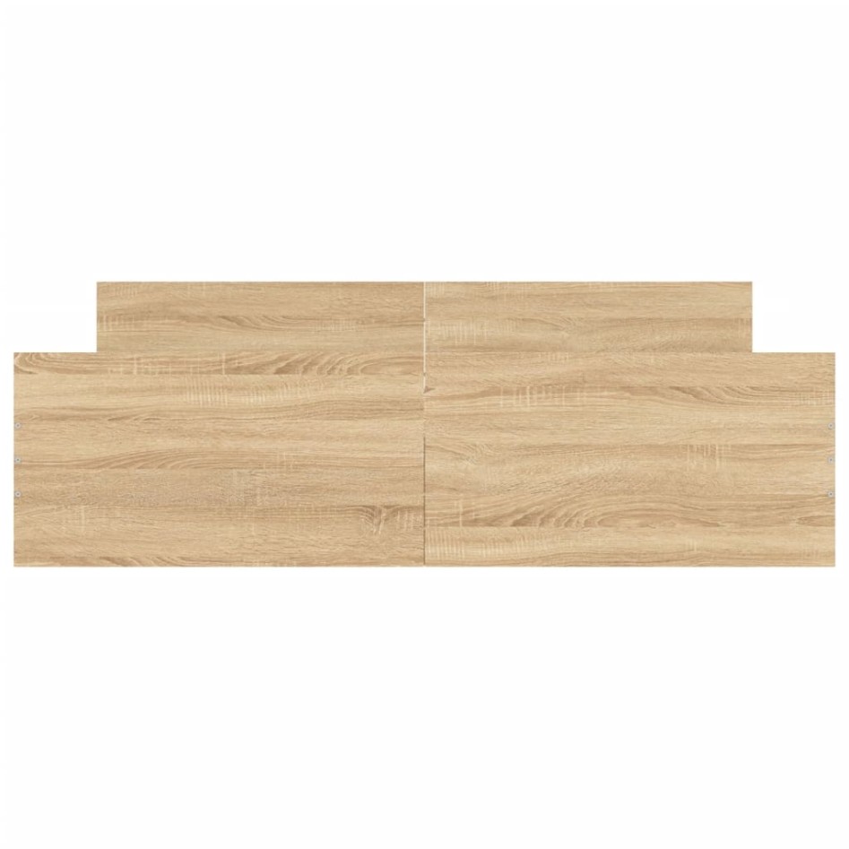 Estructura de cama con cabecero piecero roble Sonoma 140x200