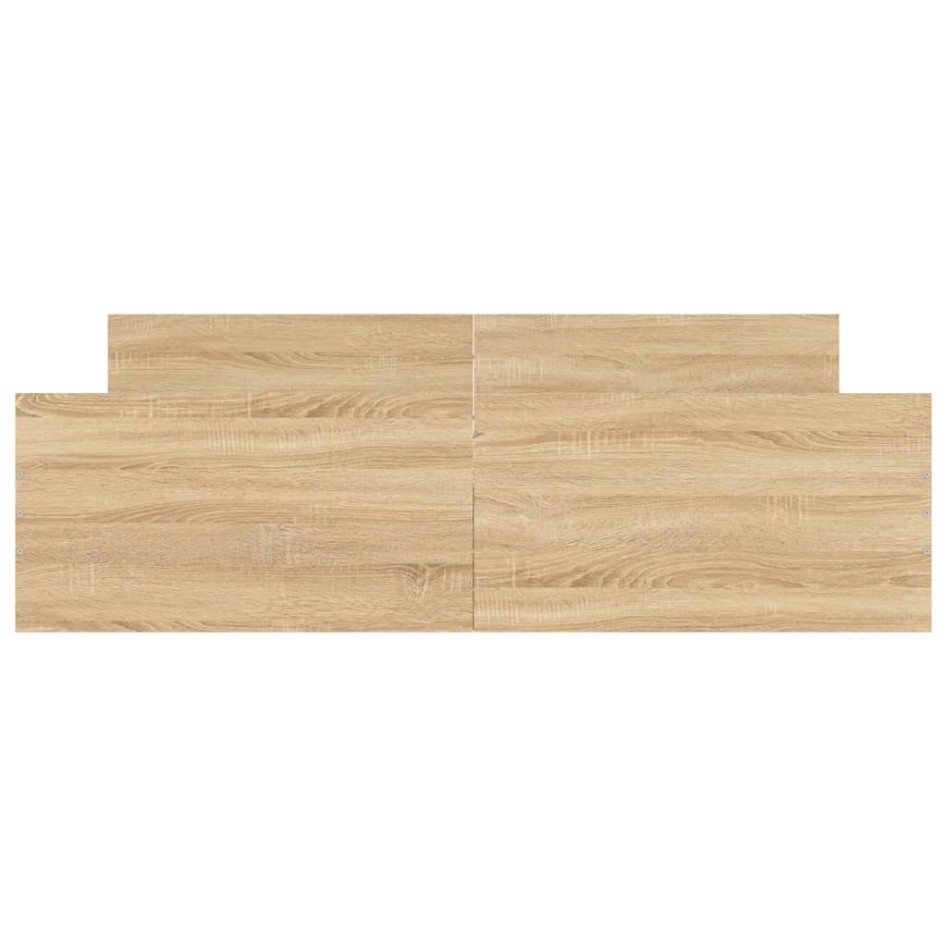 Estructura de cama con cabecero piecero roble Sonoma 160x200