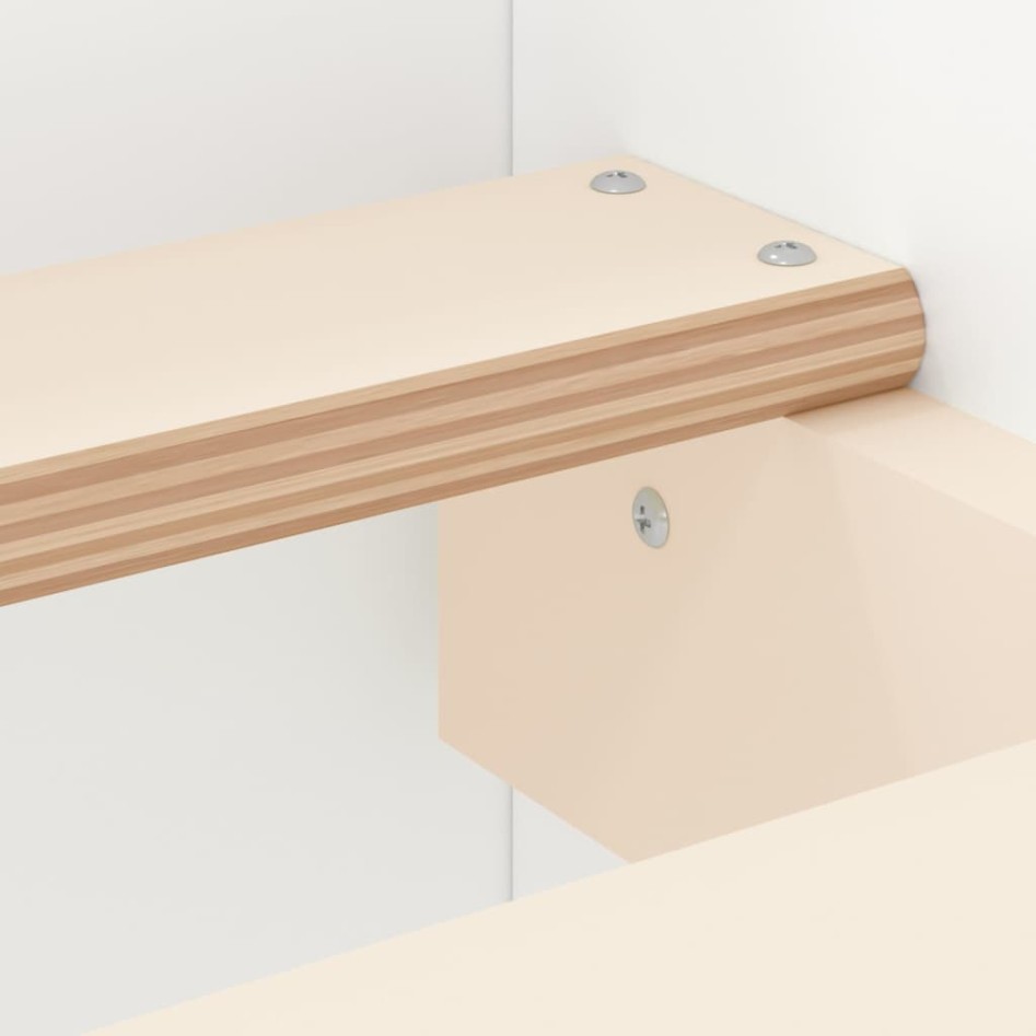 Estructura de cama con cabecero y piecero blanco 180x200