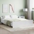 Estructura de cama con cabecero y piecero blanco 160x200