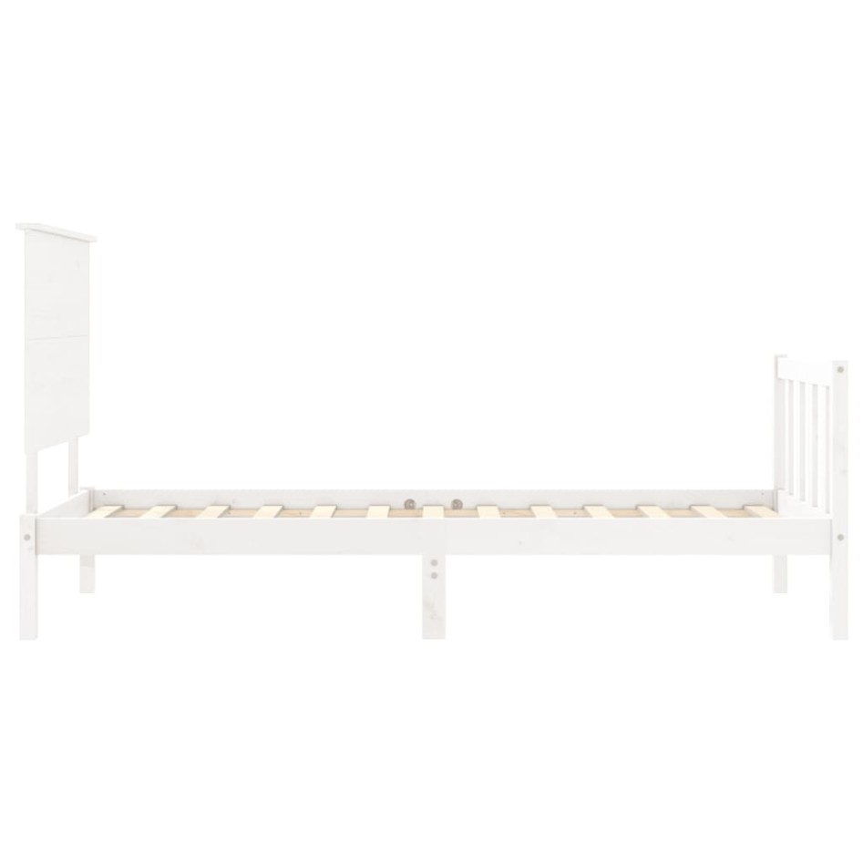 Estructura de cama con cabecero madera maciza