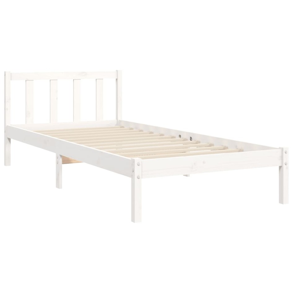 Estructura de cama con cabecero madera maciza