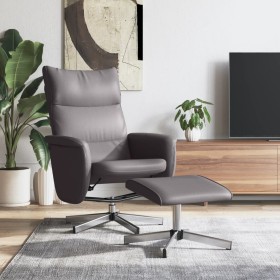 Sillón reclinable con reposapiés cuero sintético