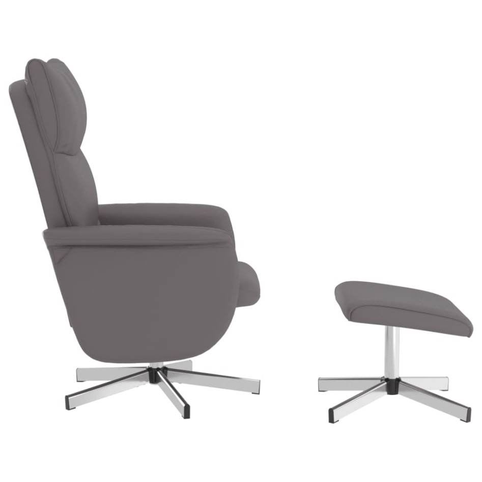 Sillón reclinable con reposapiés cuero sintético