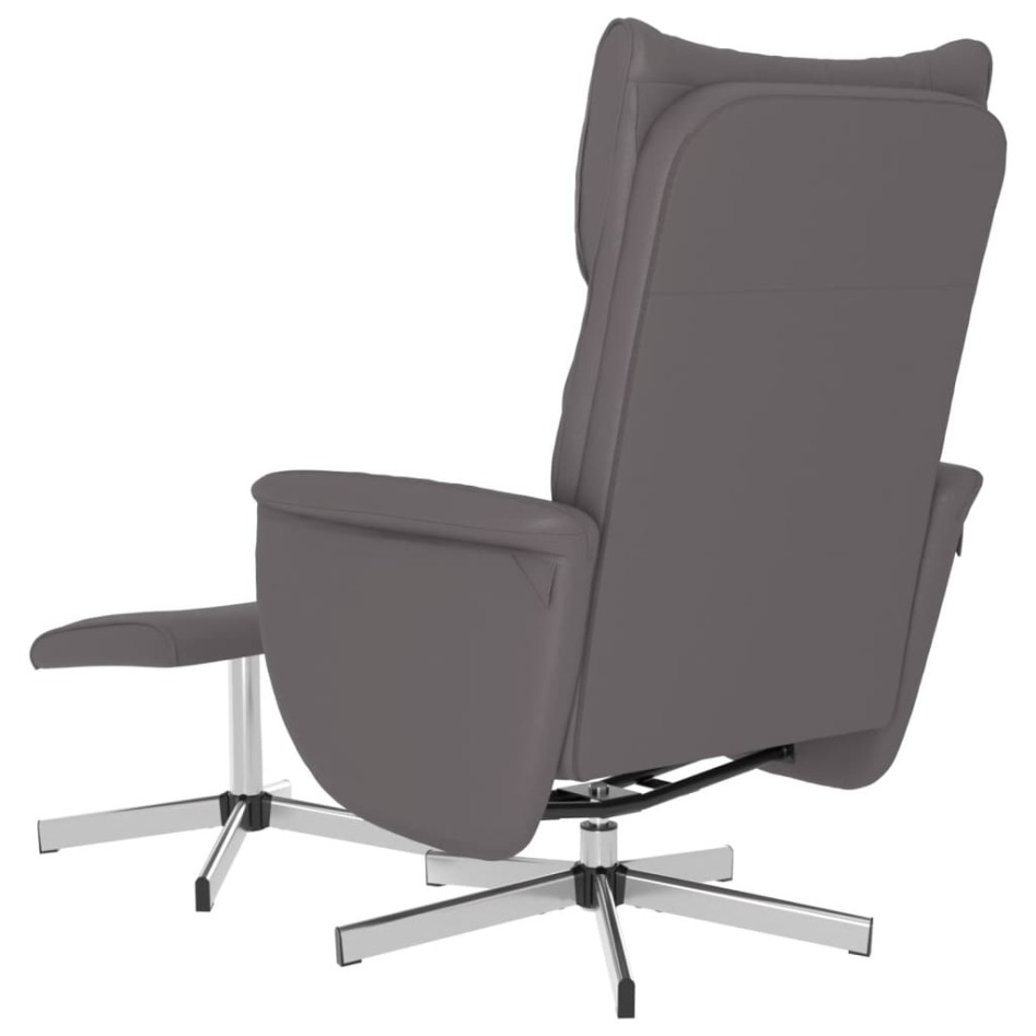 Sillón reclinable con reposapiés cuero sintético